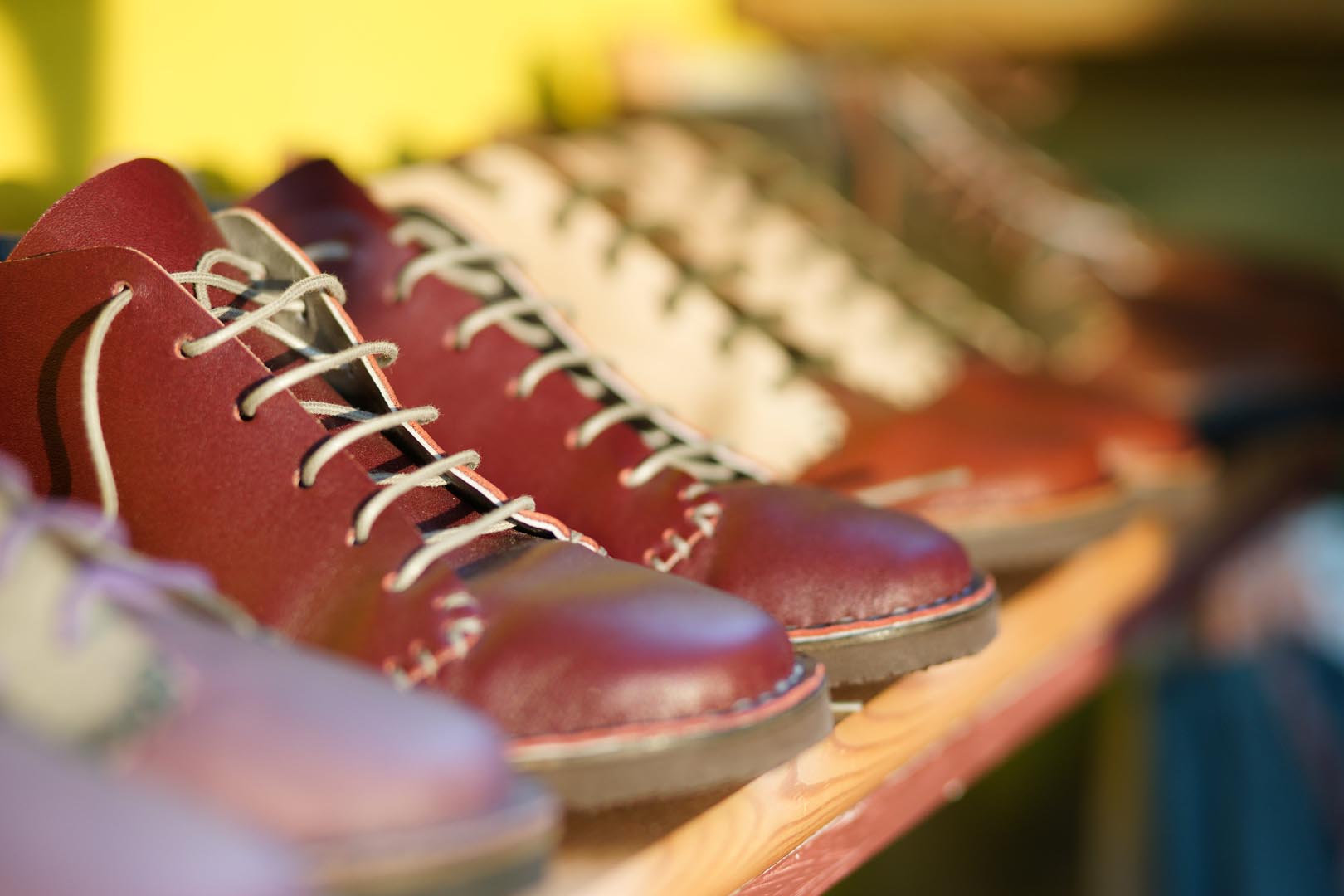 Shoes on shelf