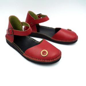 Closed sandal handmade leather shoes