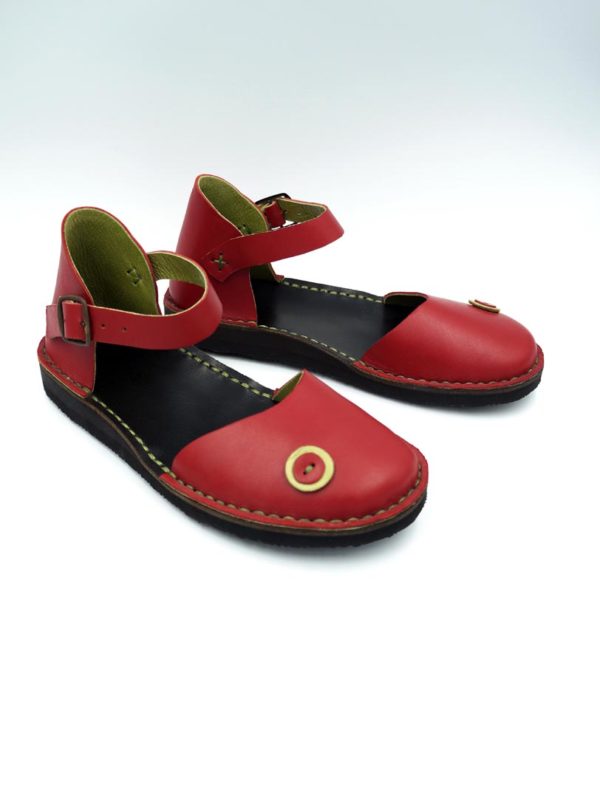 Closed sandal handmade leather shoes