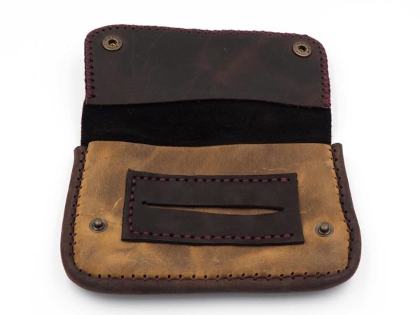 handmade leather tobacco pouch