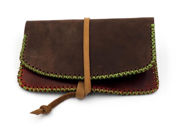 handmade leather tobacco pouch