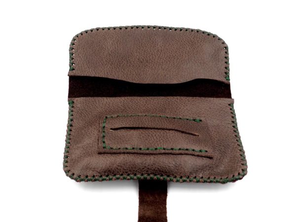 handmade leather tobacco pouch