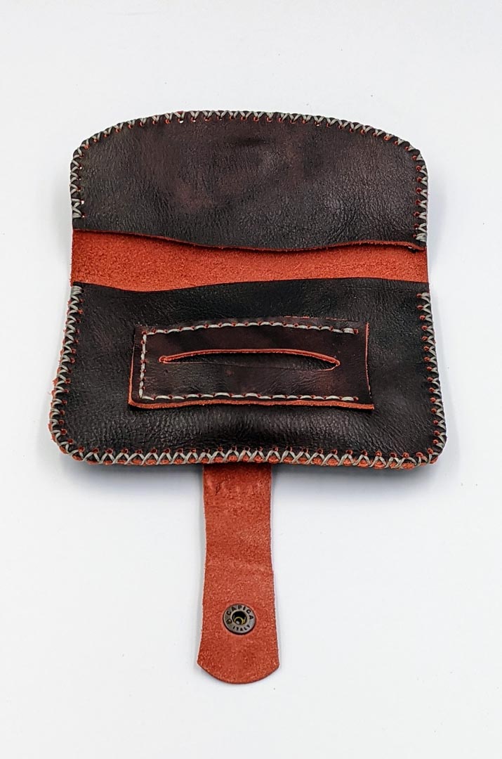 Handmade leather tobacco pouch deals